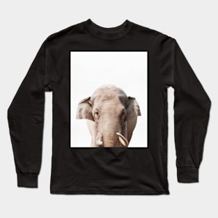 Elephant print, African Safari, Nursery decor, Animal, Kids room, Modern Wall Long Sleeve T-Shirt